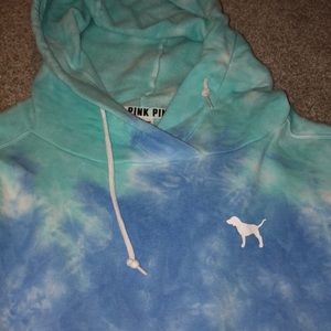 PINK Small Long Length Hooded Sweatshirt